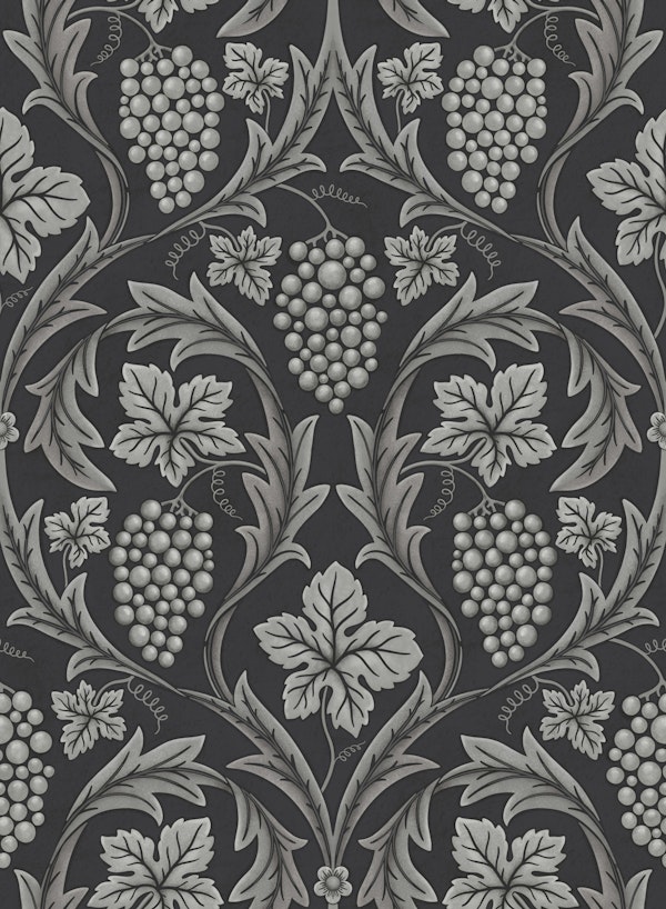 Grapes Wine - William Morris - Anthracite