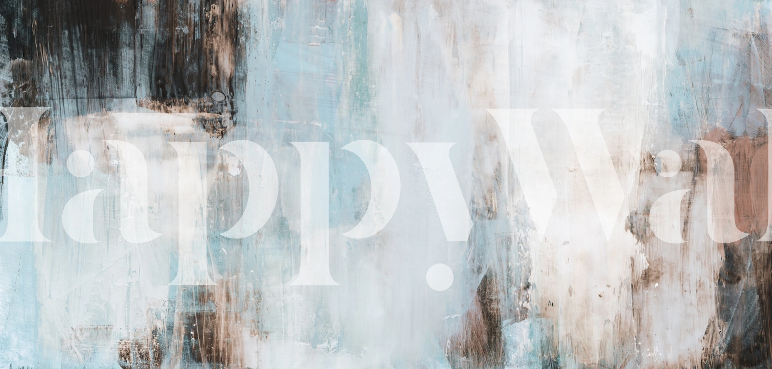 Abstract blue and brown brush stroke wallpaper