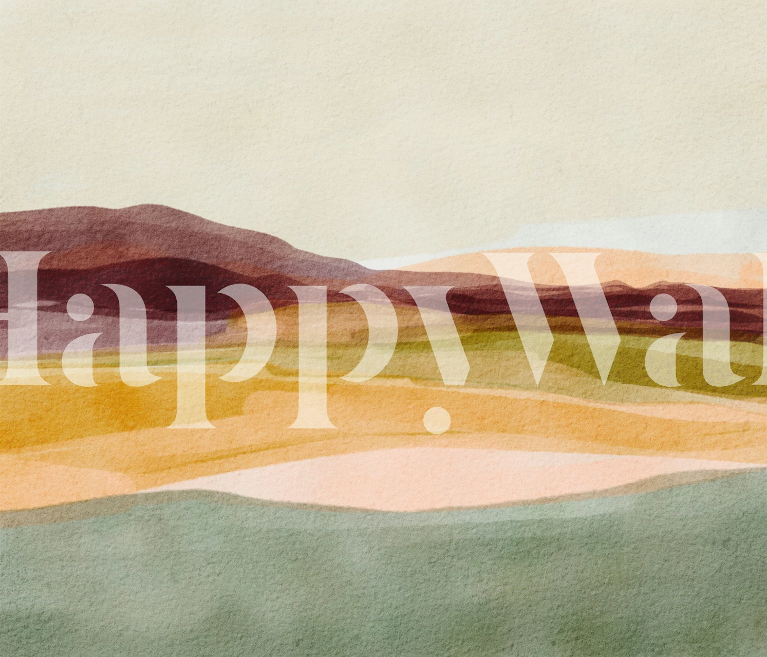 Sunset Desert Hues wallpaper in a room