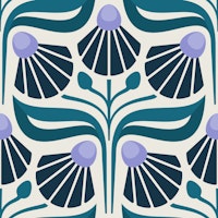 Majestic Vintage Blossoms in Teal - L ταπετσαρία