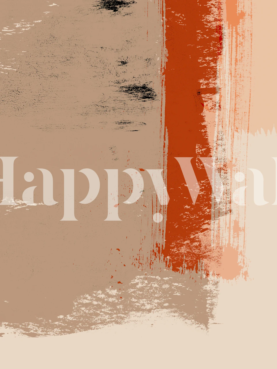 Conception murale Abstraite Warm Abstract dans une pièce