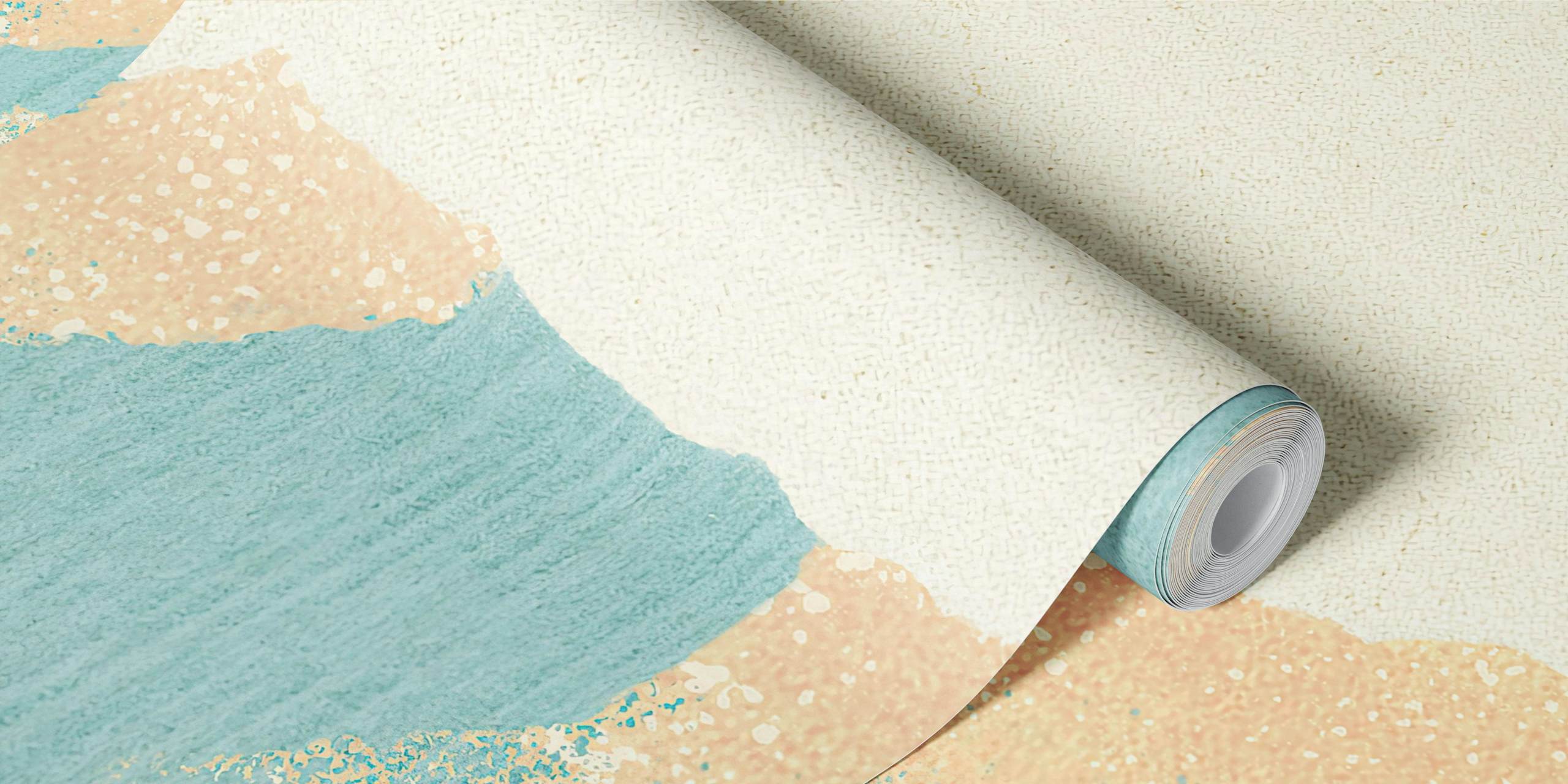 Happy Skiers wallpaper in a room