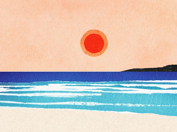 Minimalist Ocean Sunset