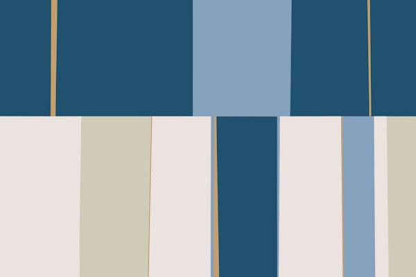 Mosaic Blue H2 | Organic Geometric Abstract