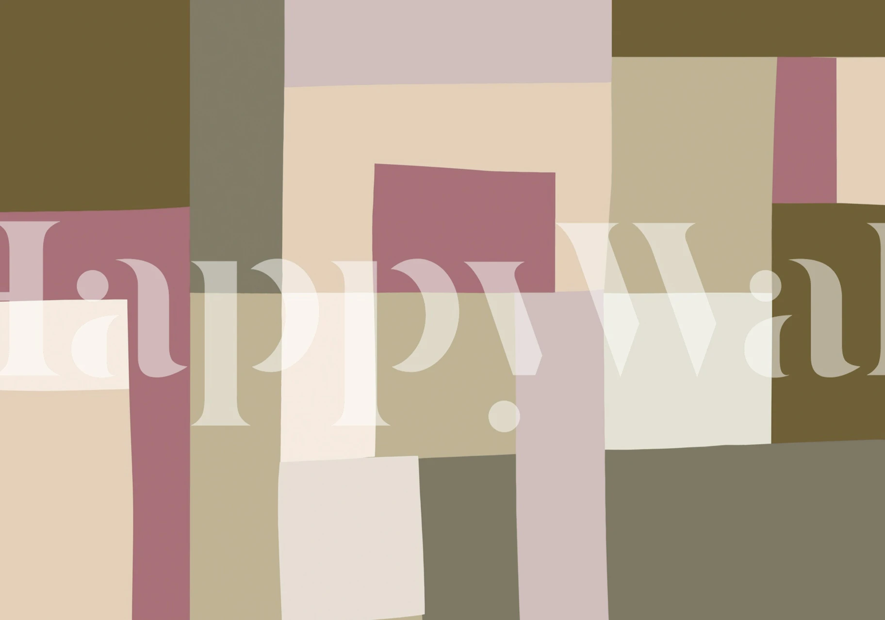 Mosaic Color Blocking wallpaper in einem Raum