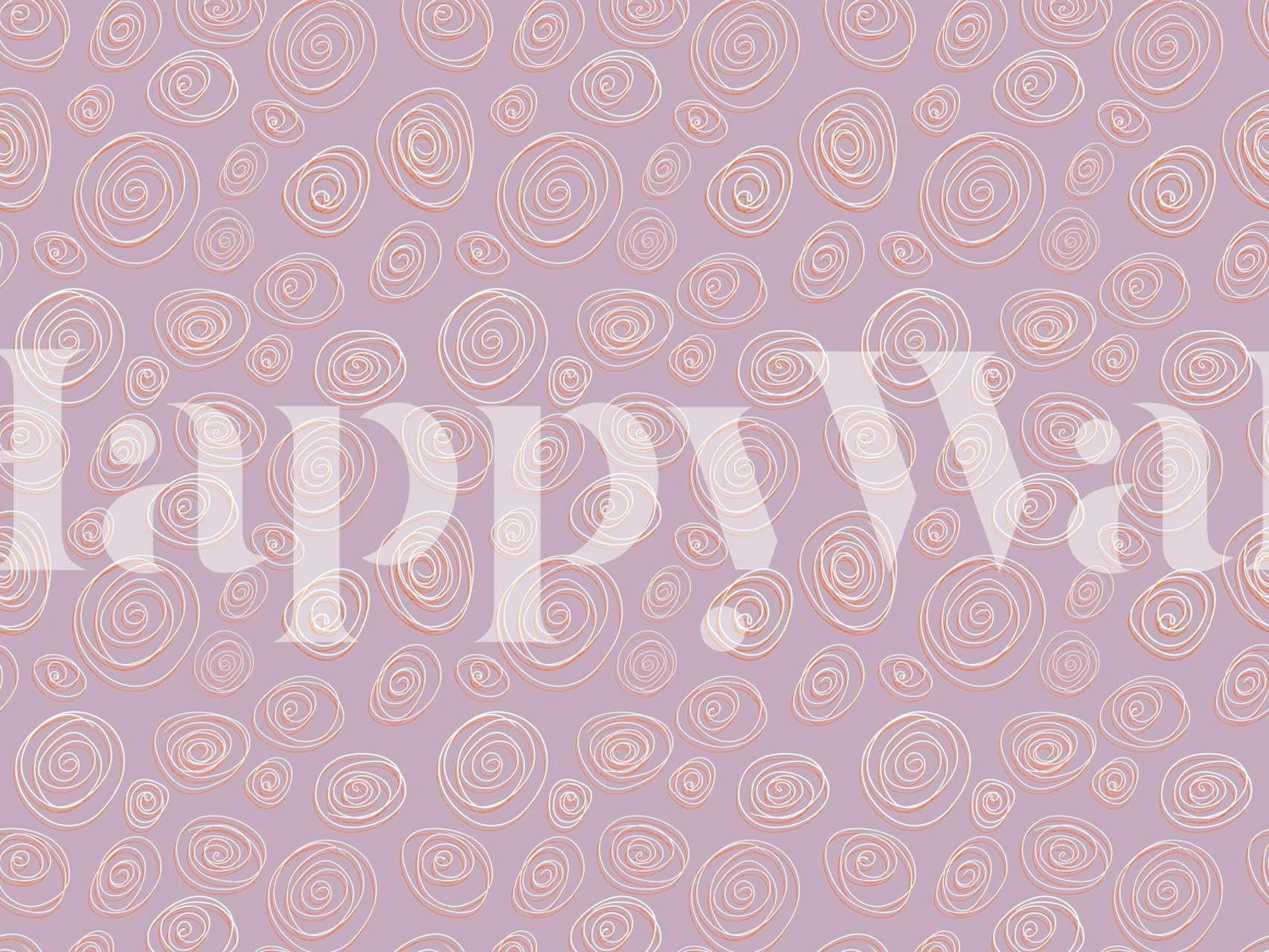 Circle Swirls Dusty Pastel Lavender Tapete