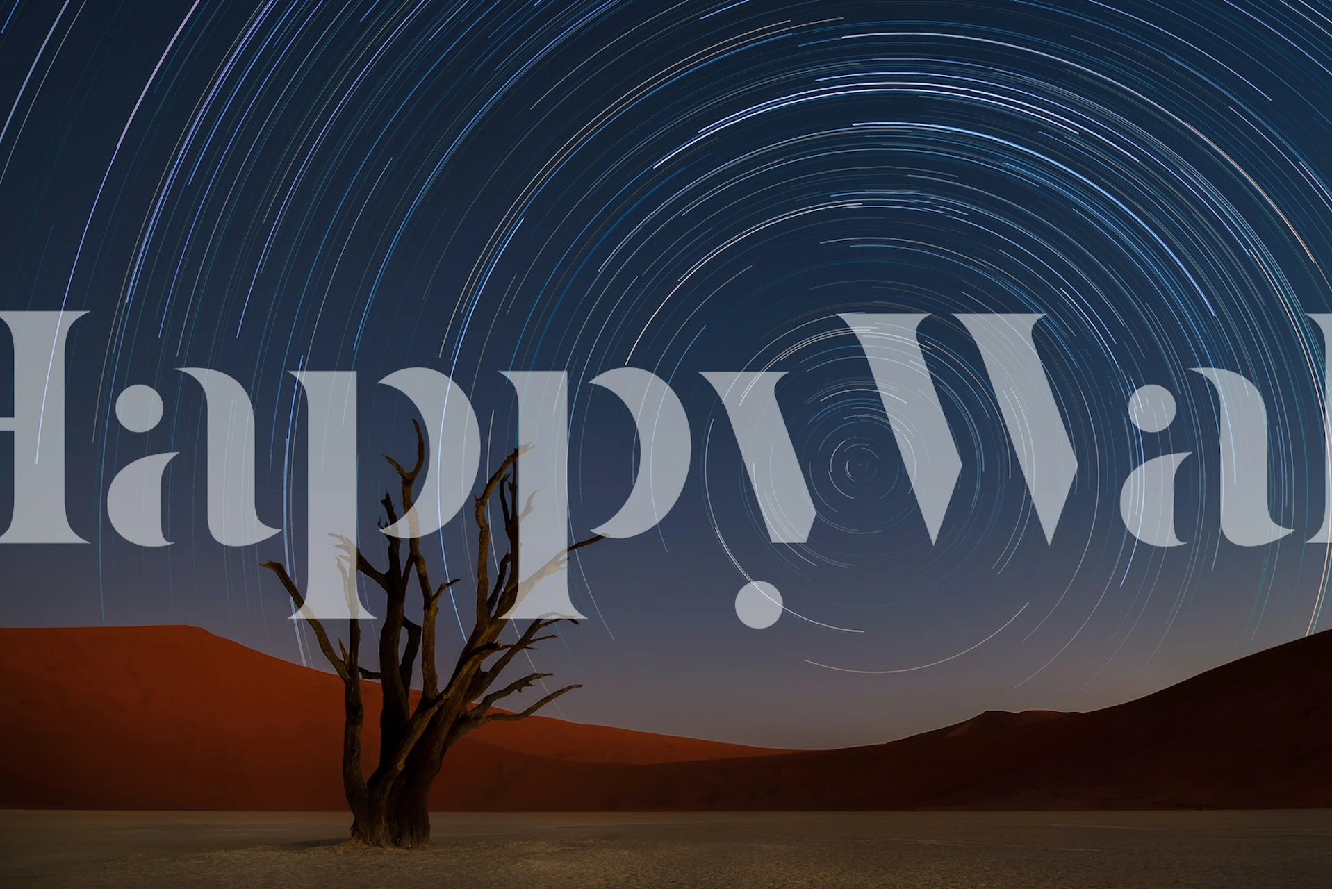 Star Trails of Namibia tapetti huoneessa