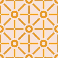Geometric Sun Yellow Blush behang