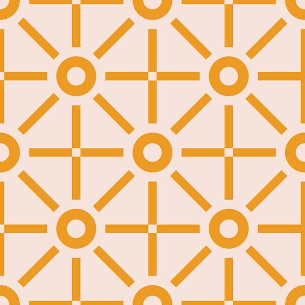 Geometric Sun Yellow Blush