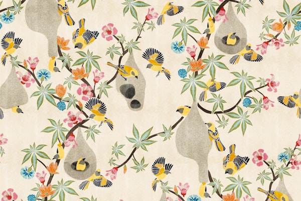 Tropical Birds and Blooms