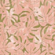 Jungle Leaves in coral and willow green