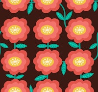 Flower Power Retro Vibes papiers peint