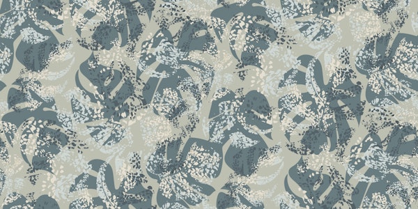 Tropicana Texture in blue green grey