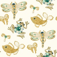 Whimsical vintage jewelry (large scale) tapeta