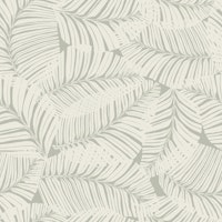 Tropicana Leafy in soft white and grey-green tapety