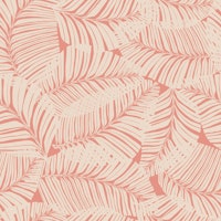 Tropicana Leafy in tissue and coral pink tapety