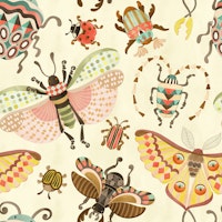 Whimsical bugs (medium scale) wallpaper