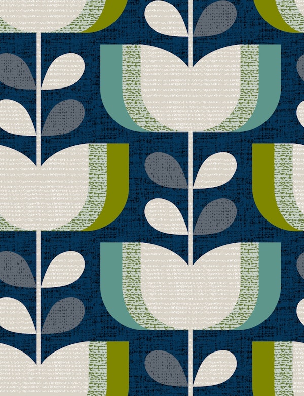 retro tulips-mid century modern