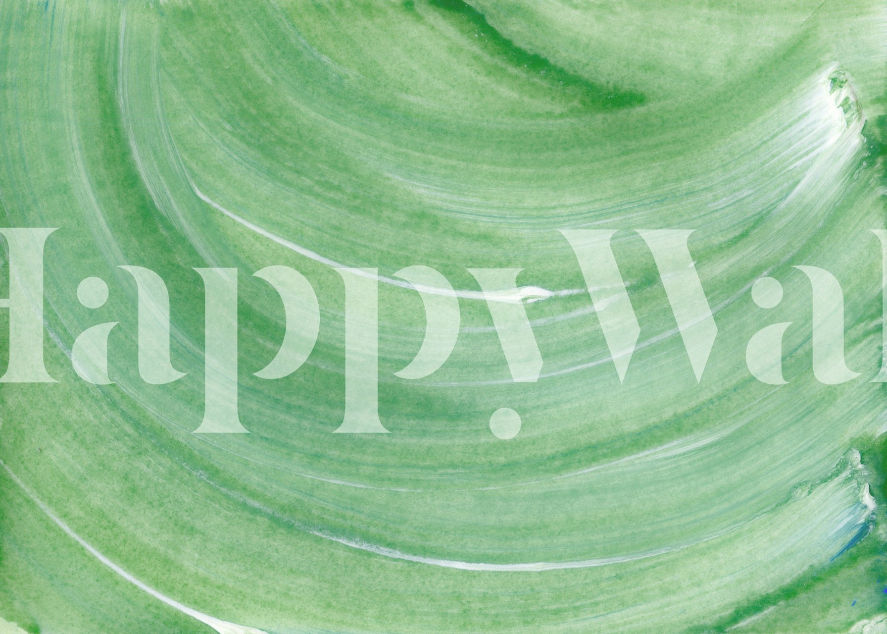 Soft Apple Green Paint Wave wallpaper in a room