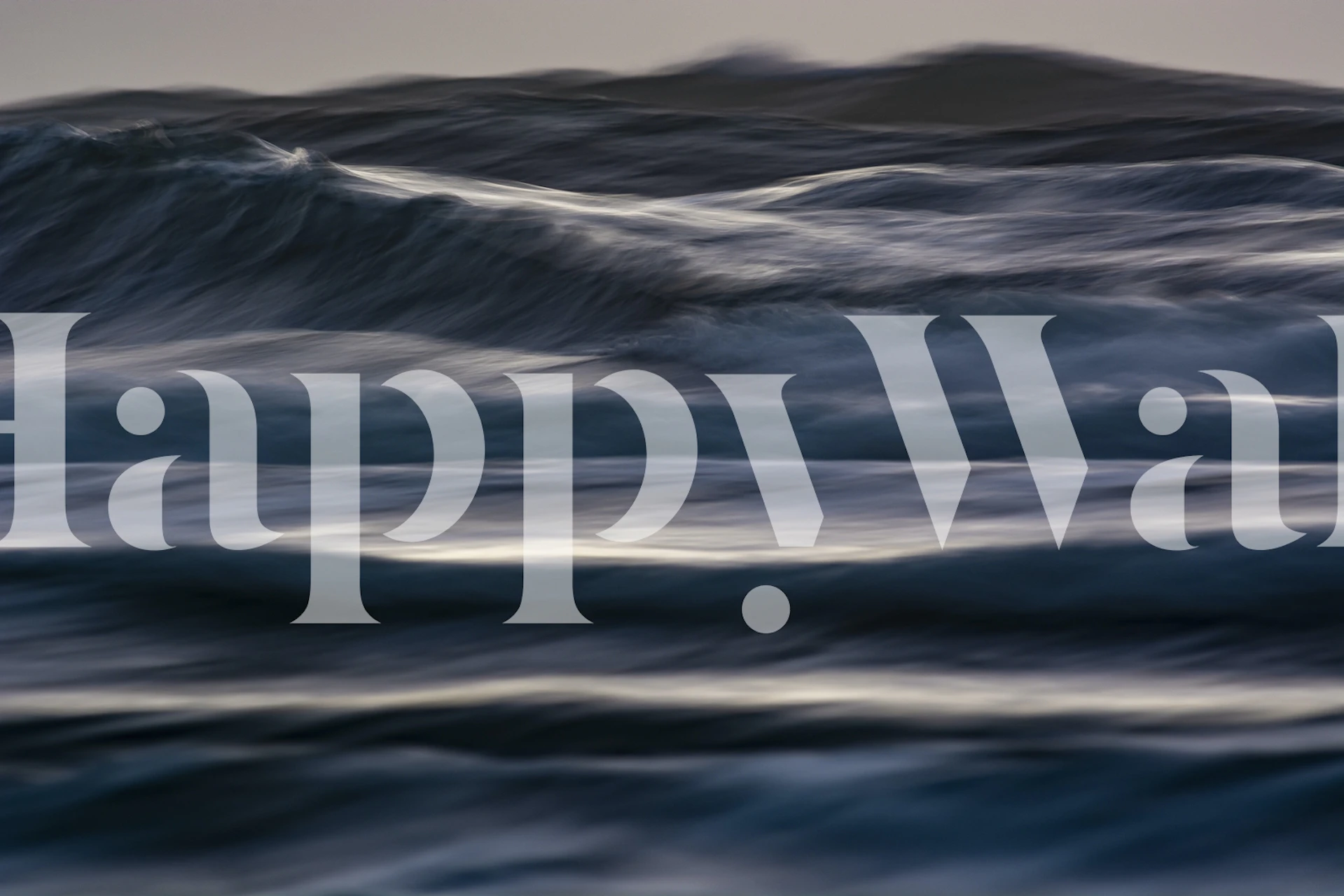 Textured blue ocean waves pattern wallpaper