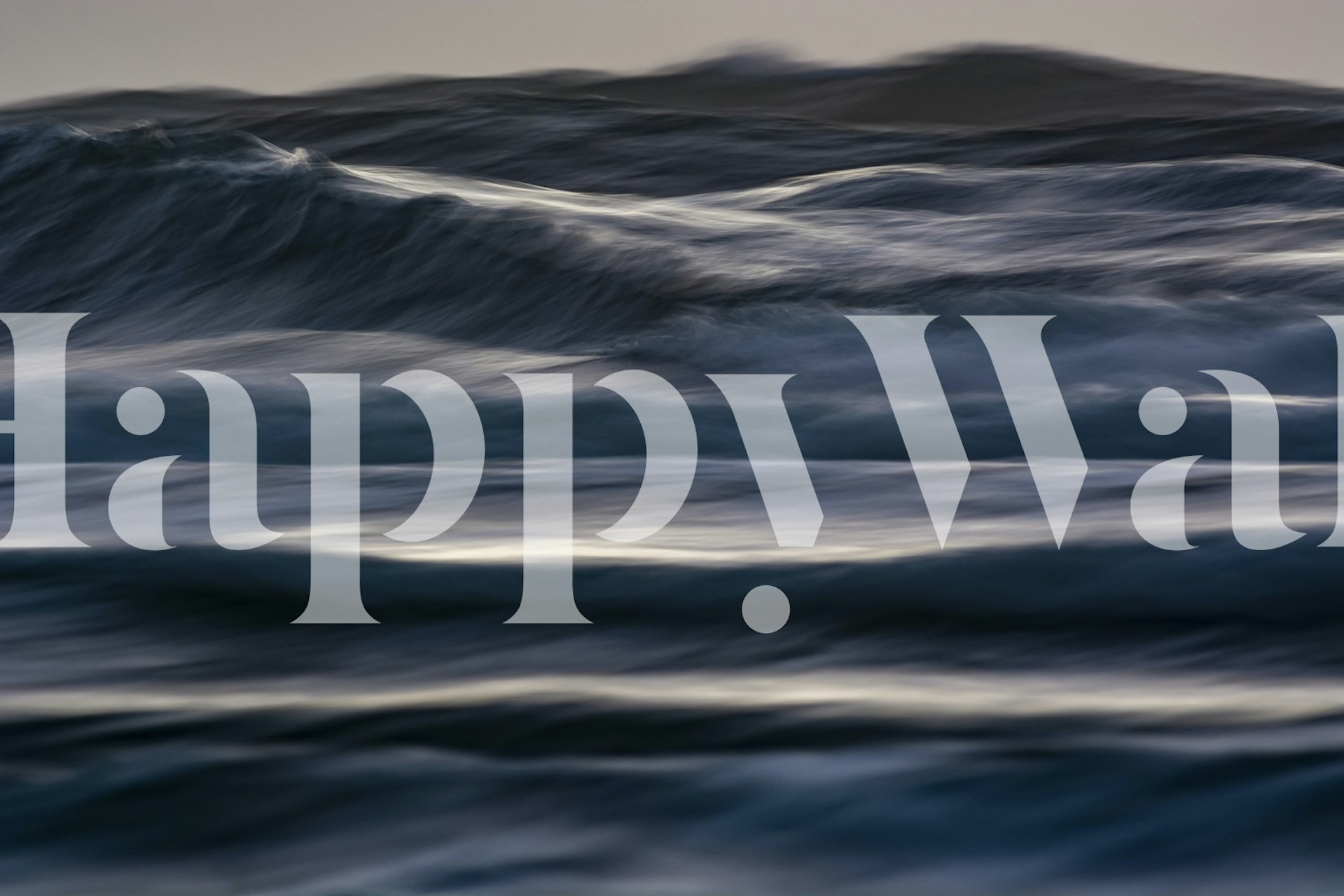 Textured blue ocean waves pattern wallpaper