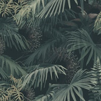 Lush Greenery Oasis (desatured) behang