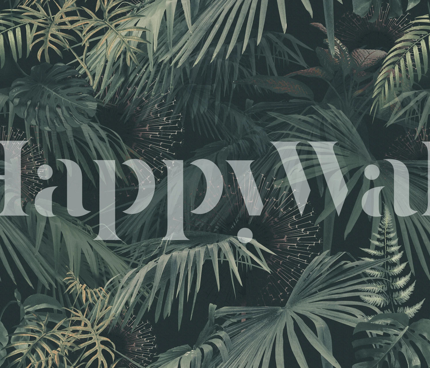 Lush greenery wallpaper in a room