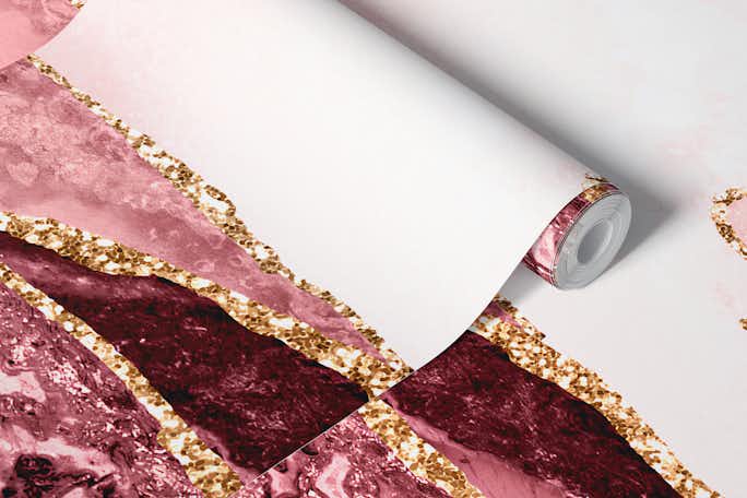 Pink Marble Waveswallpaper roll