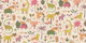Retro Dinosaur Jungle - peach and sage