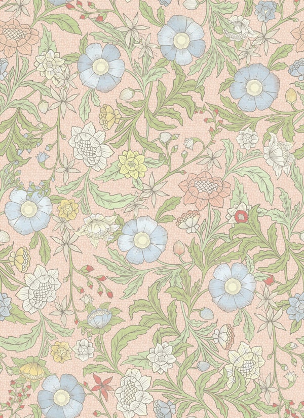 Morris vintage spring leaves & foliage - pink