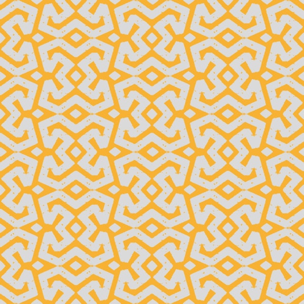 Graphic oriental yellow and light grey