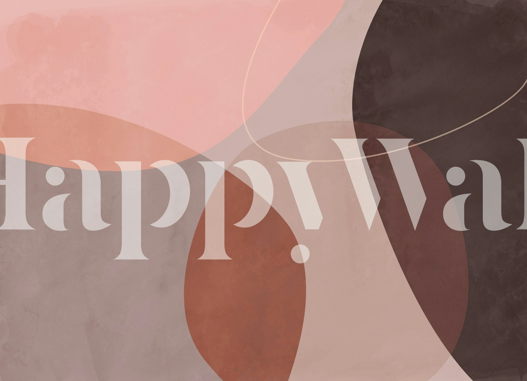 Tapeta Muted Organic Shapes v místnosti