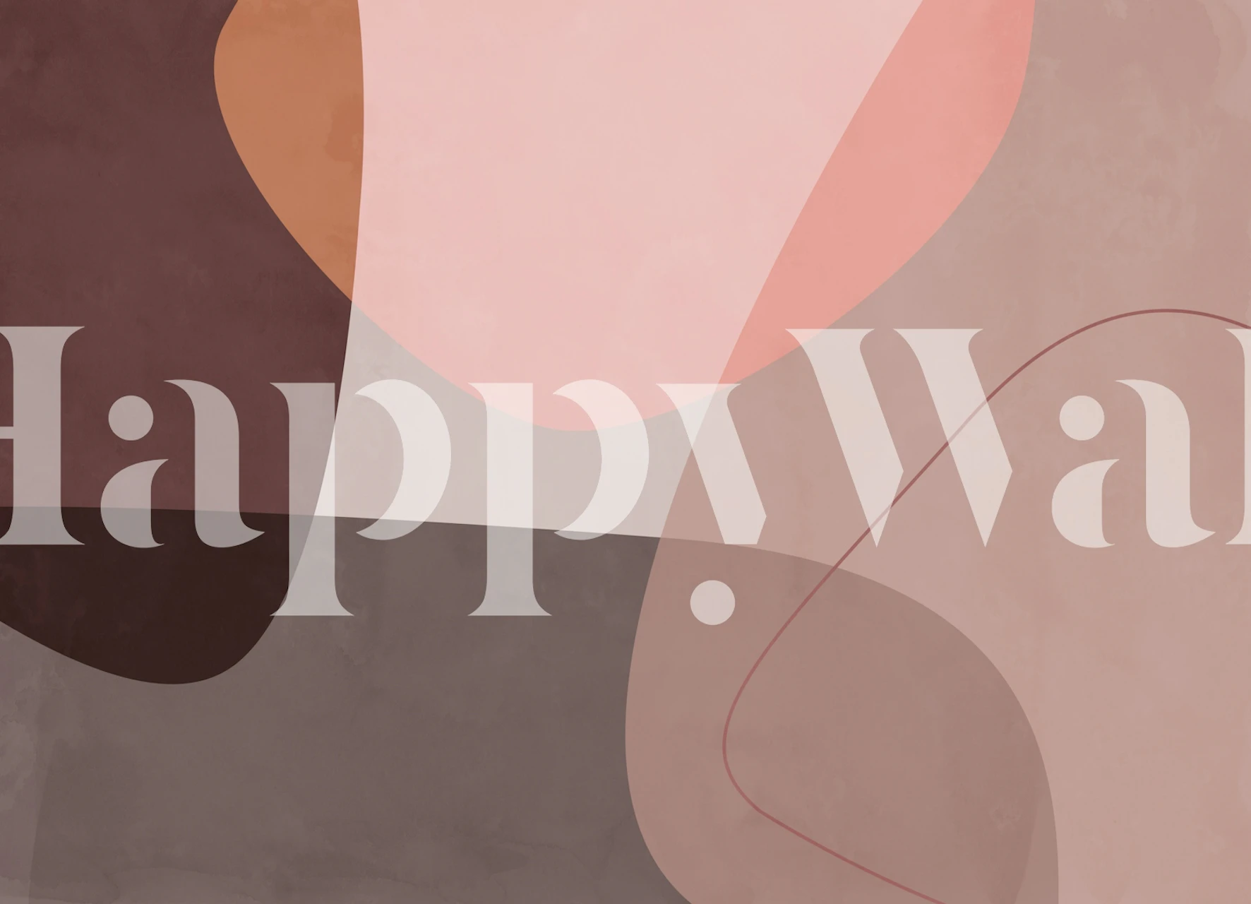 Soft earthy abstraction wallpaper in a room