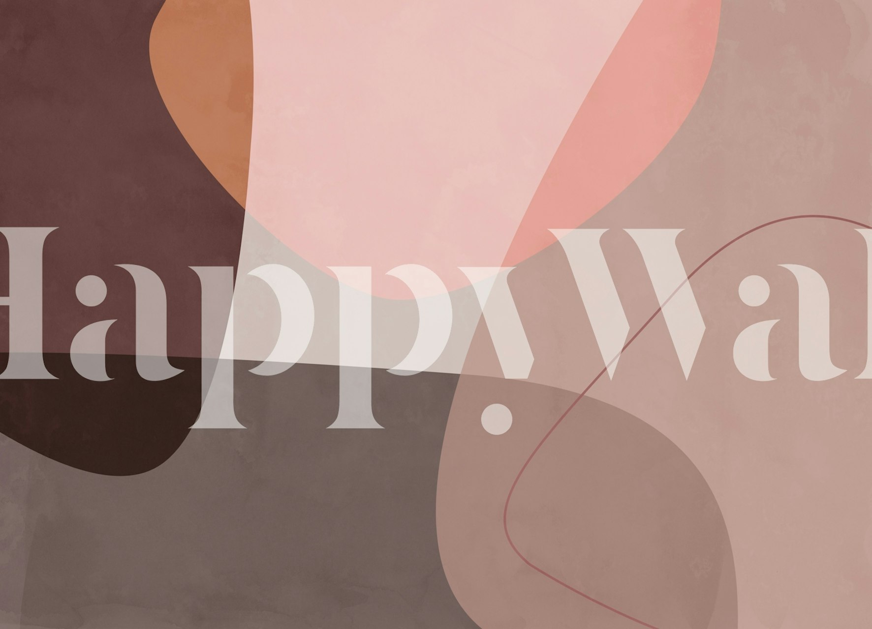 Soft Earthy Abstraction-tapet i et rum