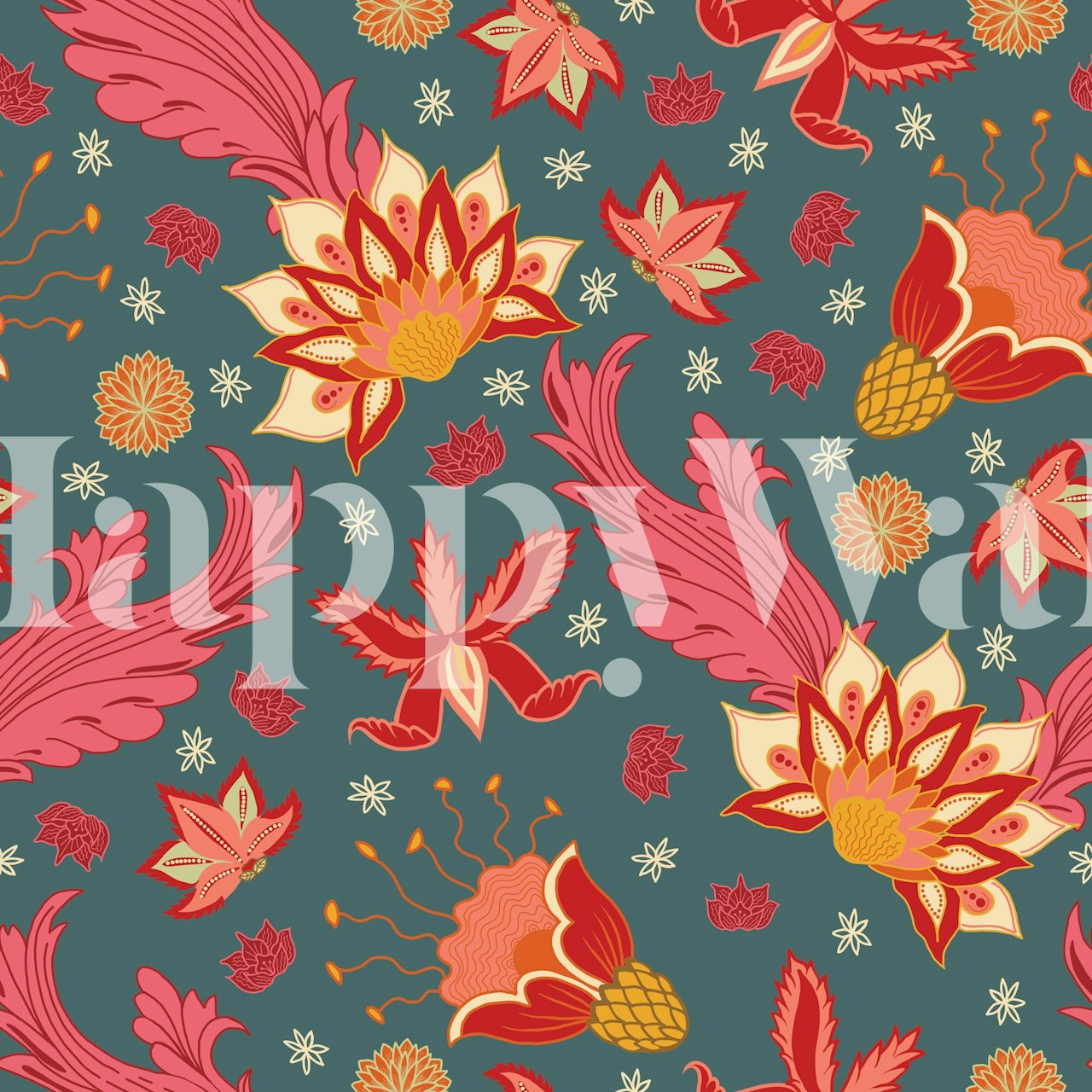 Lotus Royale wallpaper in a room