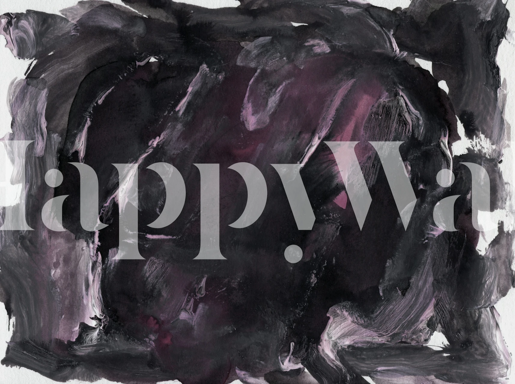 Dark purple and black abstract brushstroke wallpaper