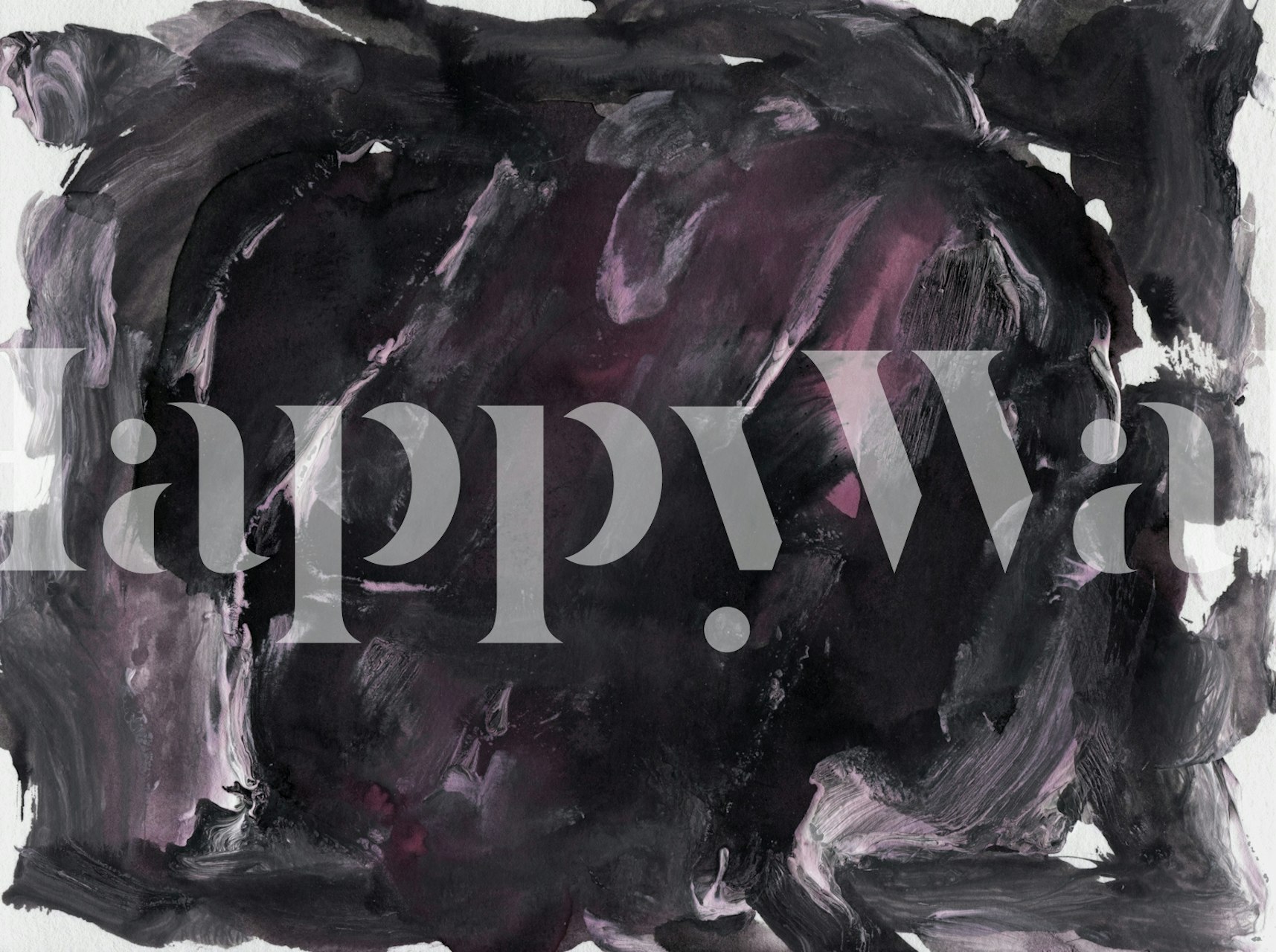 Dark purple and black abstract brushstroke wallpaper