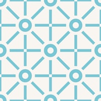Geometric Sun Beige Turquoise behang