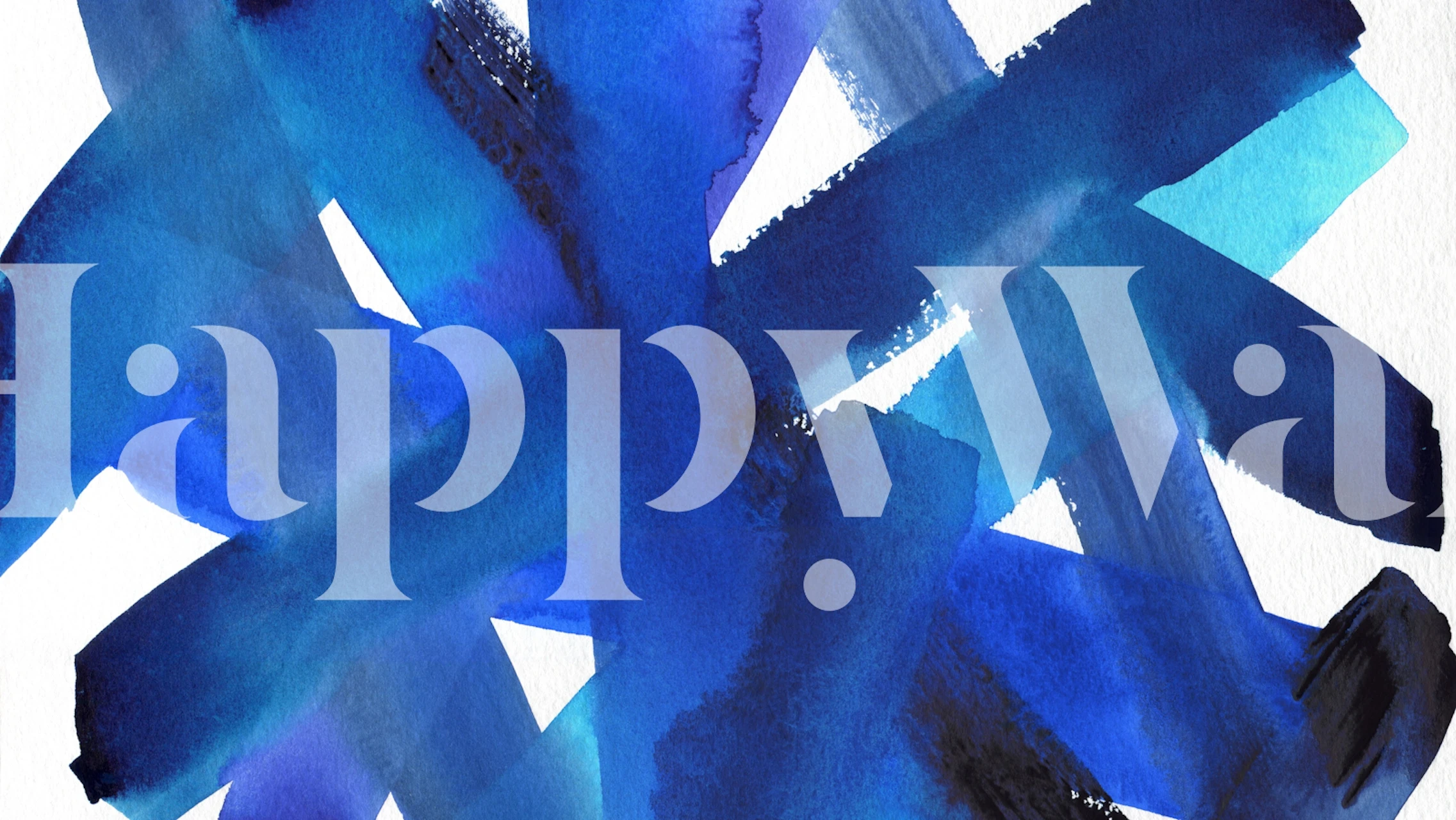 Superwatercolor Multiblue wallpaper design