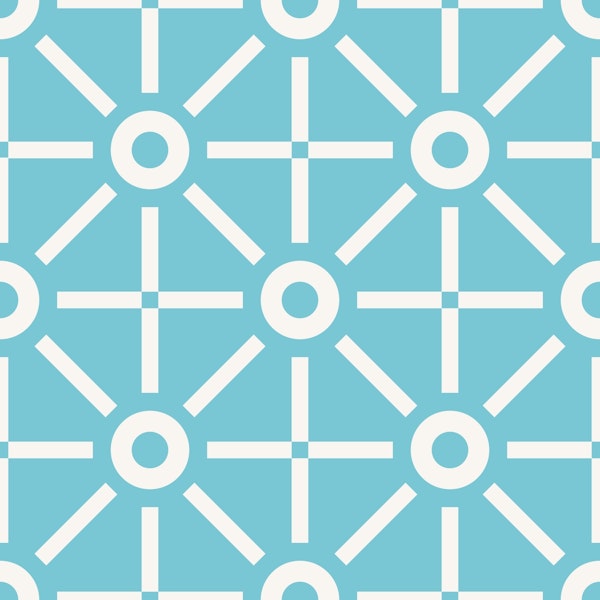 Geometric Sun Turquoise