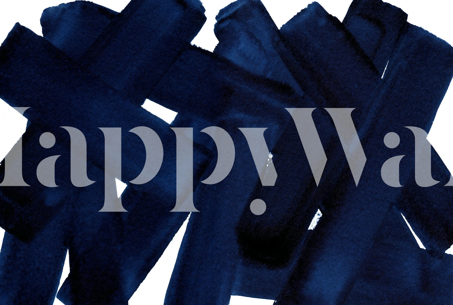 Superwatercolor Dark Blue wallpaper in a room