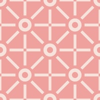 Geometric Sun Soft Pink Coral tapete