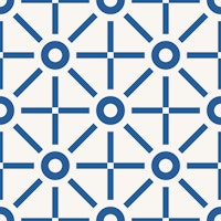 Geometric Sun Blue Beige behang