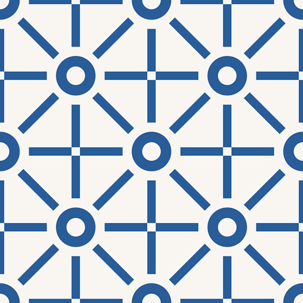 Geometric Sun Blue Beige