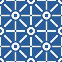 Geometric Sun Beige Blue tapete