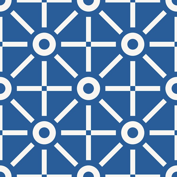 Geometric Sun Beige Blue