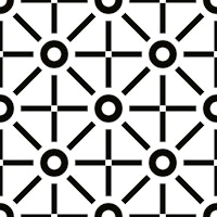 Geometric Sun Black and White behang