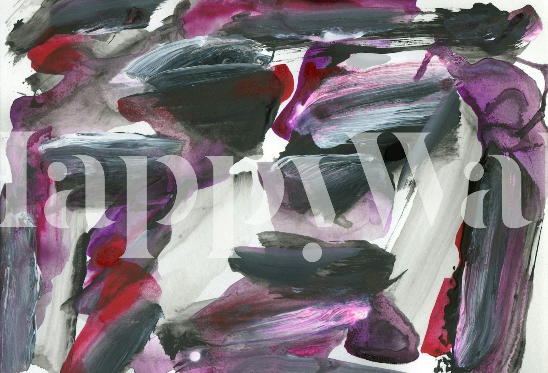 Abstract wallpaper design in a room