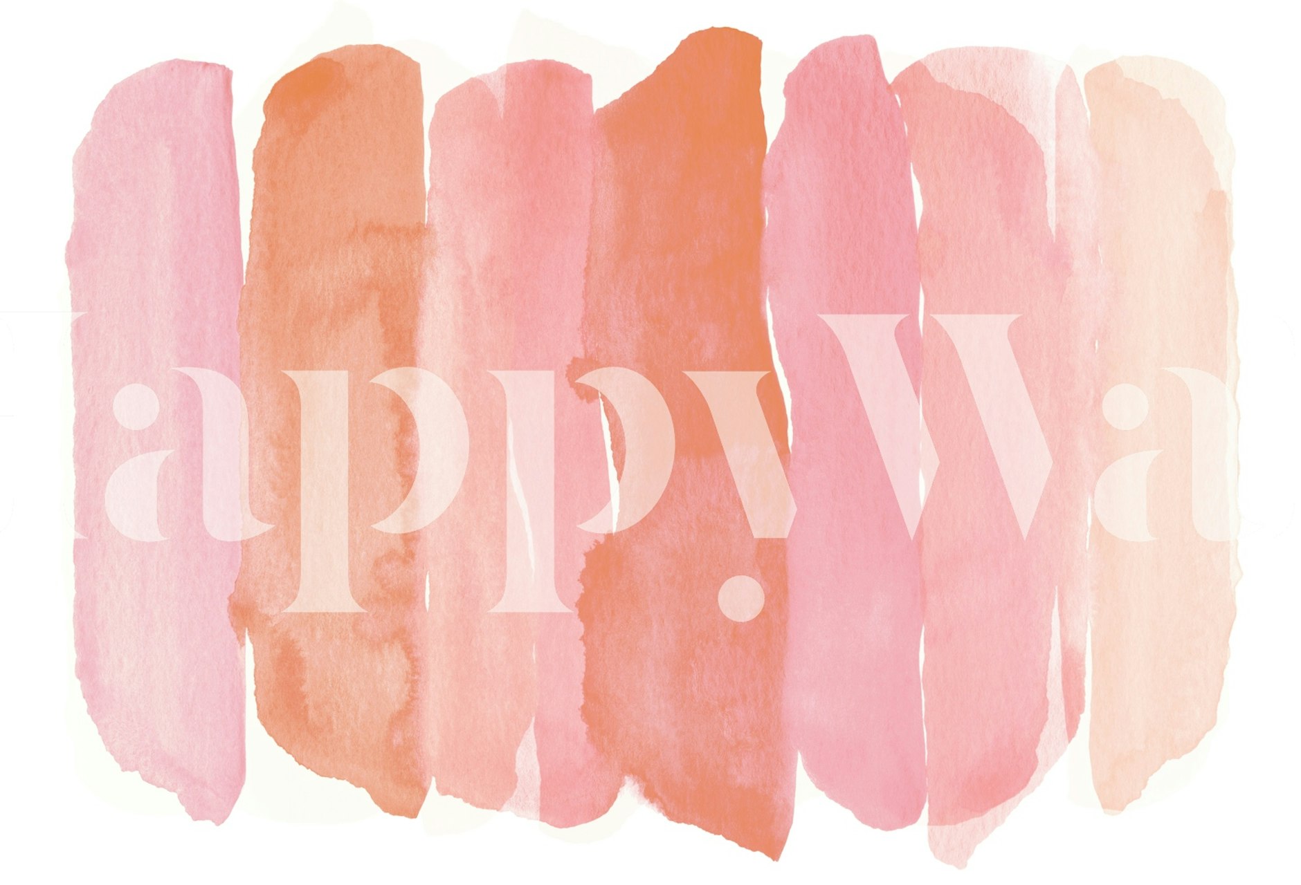 Pink watercolor striped wallpaper in vibrant shades