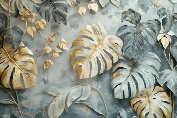 Monstera Gold Accents